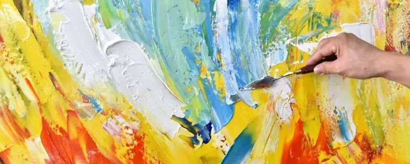 Acrylic painting in bright colours