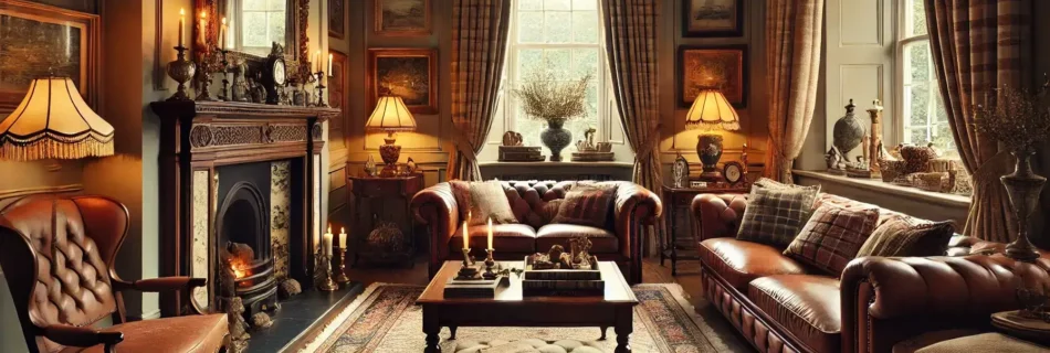 Classic English furnishing style that captures the cosy, timeless elegance and inviting atmosphere