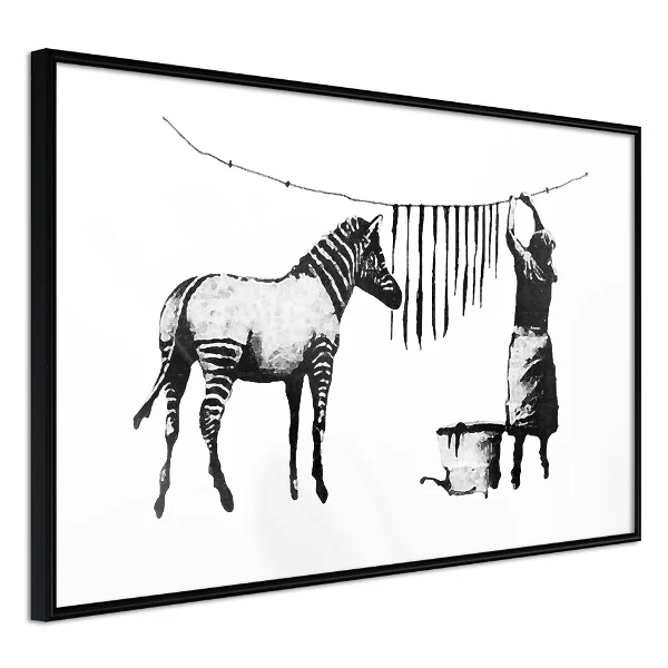 Póster Banksy Lavado Imagen Cebra