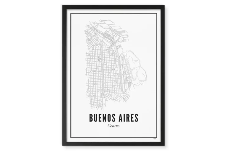 map-poster-framed-down-in-buenos-aires-centre