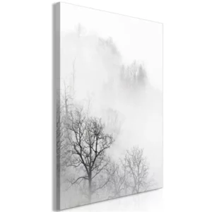 Impresión en lienzo 'Árboles en la niebla vertical' picture