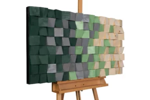 cuadro de madera 3d colores primavera