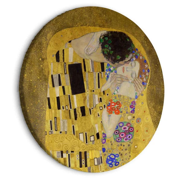 Cuadro redondo 'Klimt's The Kiss'