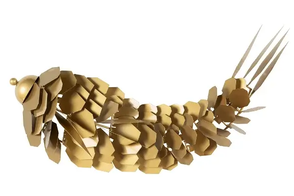 Escultura de pared de metal 'Treasure of Pond'