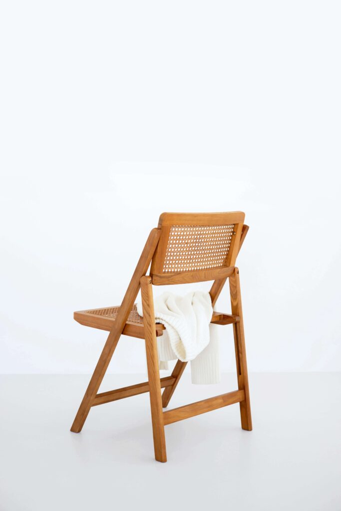 Silla plegable de madera