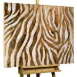 acryl-painting-golden-zebra