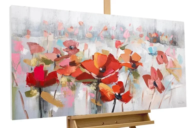 Cuadro pintado a mano 'Sea of Poppies'
