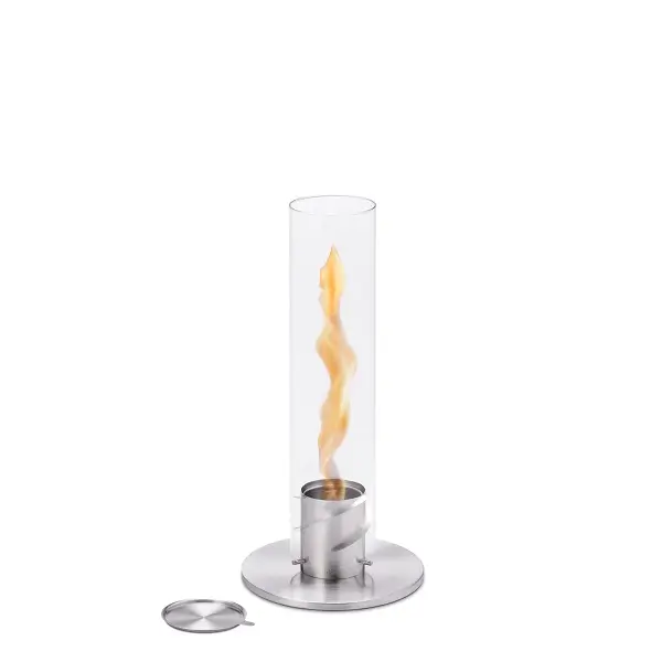 SPIN 90 Chimenea de mesa plateado