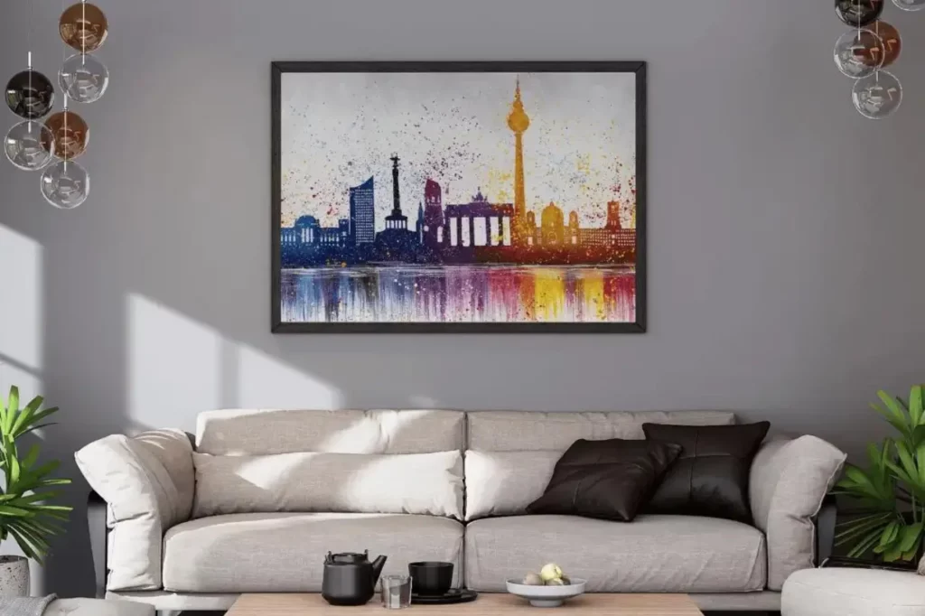 Pintura al óleo XXL «Bright City