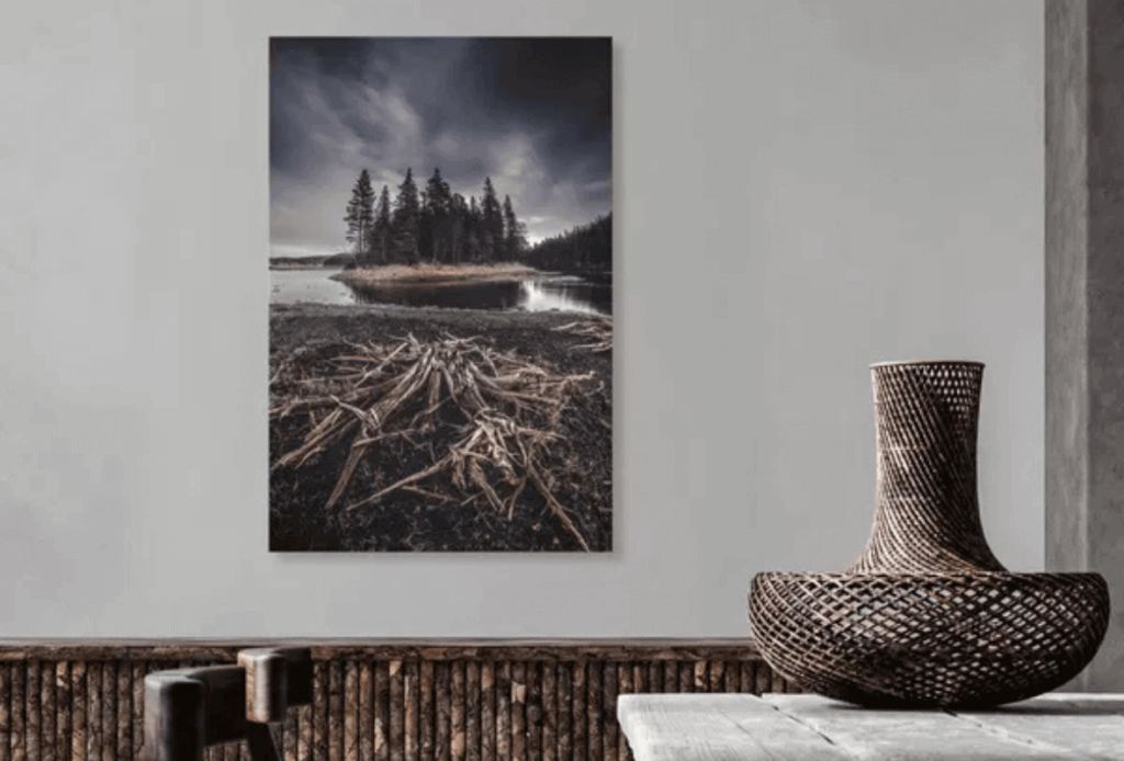 Art print on canvas 'Wooded Island Vertical'