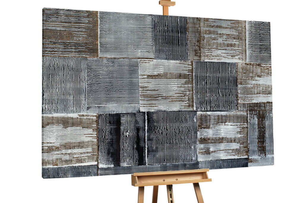 kl08831-geometrische-kunst-grau-schwarz-oel-gemaelde-oel-bilder-handgemalte-unikate-moderne-kunst-0001-01