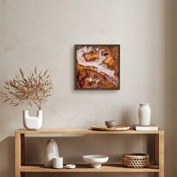 Framed Marble Artworks 'Essential Line Drosera'