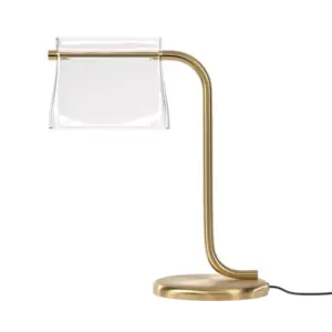 Gold and glass desk lamp – luxury modern lighting for study or office